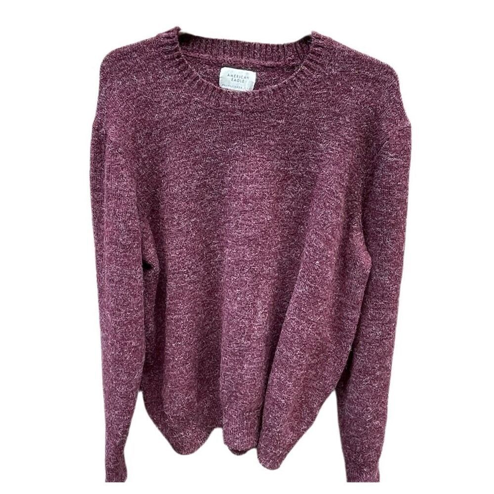 American Eagle size L dark berry pullover sweater.